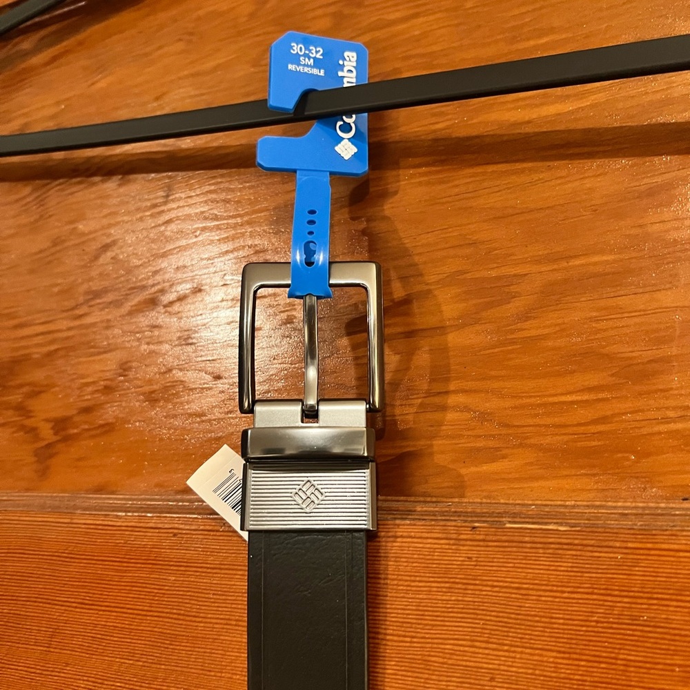 Columbia Reversible Brown / Black Belt with Polished Silver Buckle